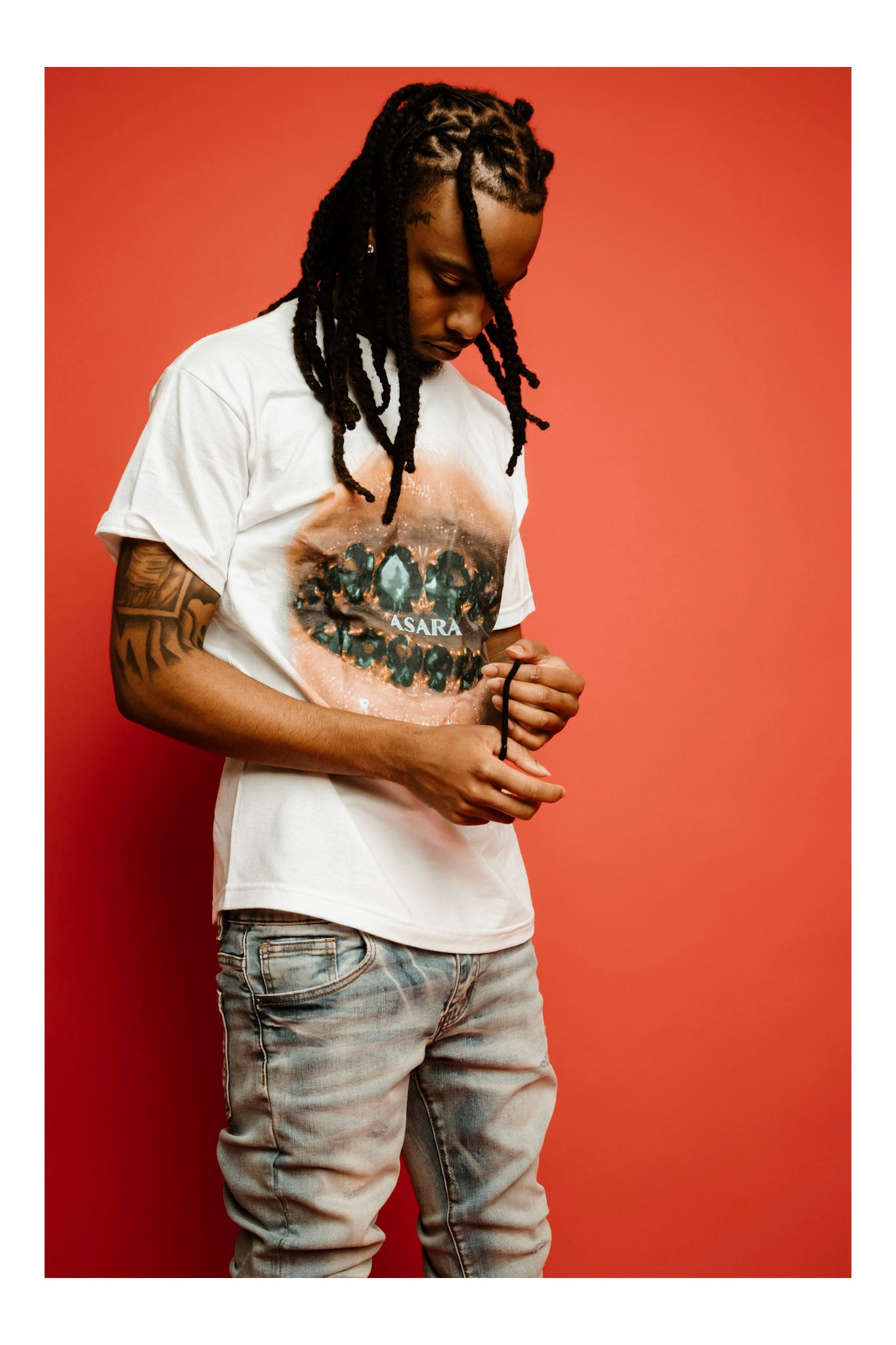 ASARA “EMERALD DREAMS” WHITE TEE