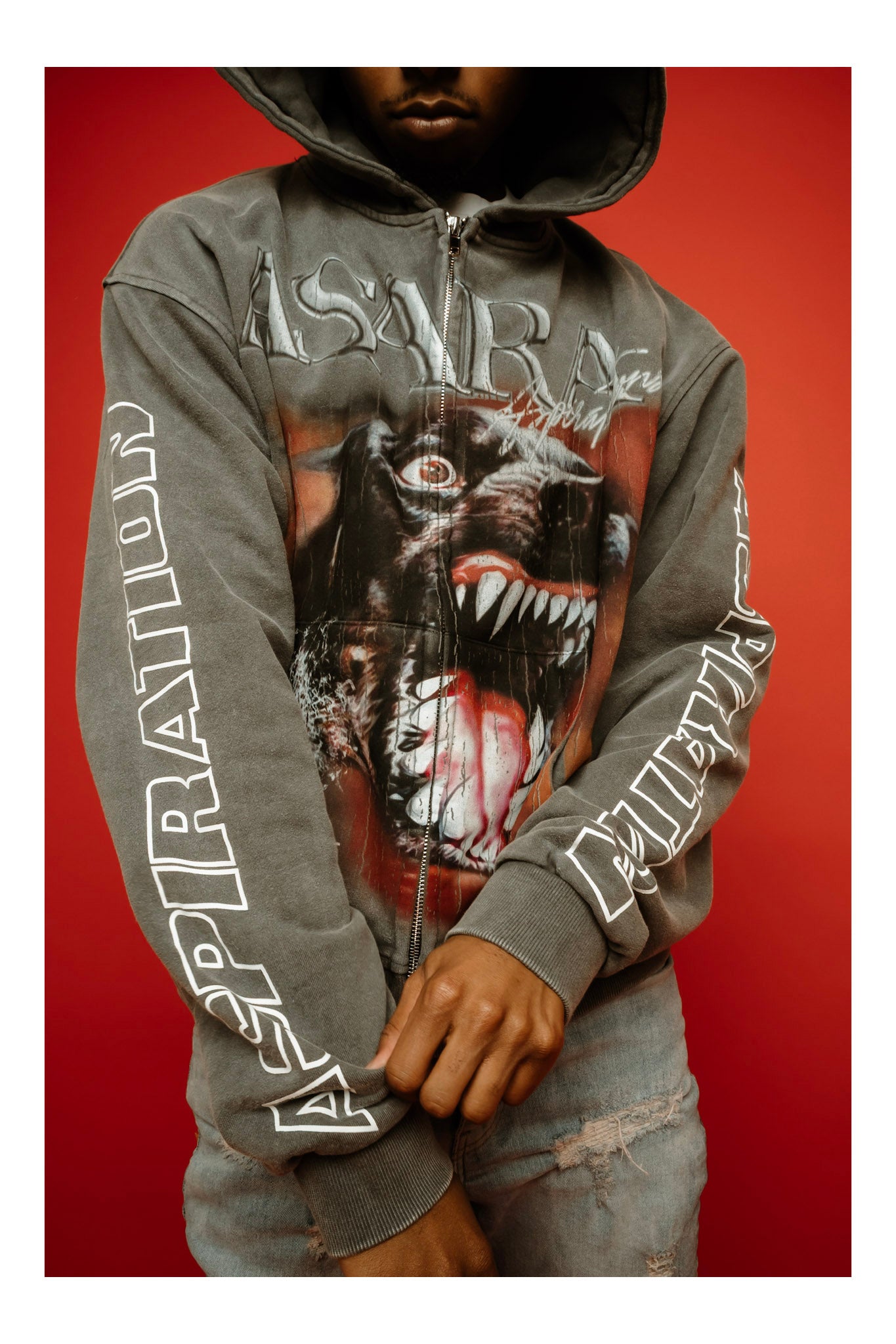 ASARA “ASPIRATION” ZIP UP HOODIE