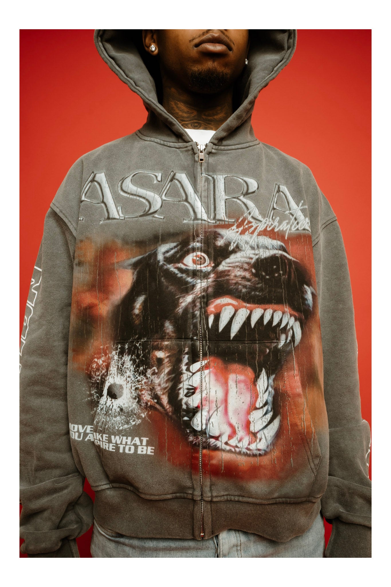 ASARA “ASPIRATION” ZIP UP HOODIE
